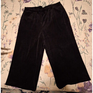 Womens Pants Liz & Me 0XWp 16w Petite Black Casual Sweats Lounge Velour